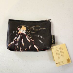 Maxine Noel Eagle's Gift Coin Purse Wallet Black New NWT Gift First Nations